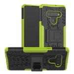 For LG Stylo 6 Tire Texture Shockproof TPU + PC Protective Case with Holder(Green)