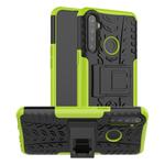 For OPPO Realme / Realme C3 Tire Texture Shockproof TPU + PC Protective Case with Holder(Green)