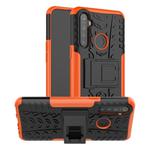 For OPPO Realme / Realme C3 Tire Texture Shockproof TPU + PC Protective Case with Holder(Orange)