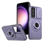 For Samsung Galaxy S23 5G Camshield MagSafe Ring Holder Armor Phone Case(Puple)