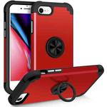 For iPhone SE 2022 / 2020 / 8 / 7 L2 Rotating Ring Holder Magnetic Phone Case(Red)