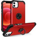 For iPhone 12 / 12 Pro L2 Rotating Ring Holder Magnetic Phone Case(Red)