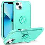 For iPhone 13 L2 Rotating Ring Holder Magnetic Phone Case(Mint Green)