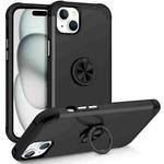 For iPhone 15 Plus L2 Rotating Ring Holder Magnetic Phone Case(Black)