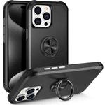 For iPhone 15 Pro Max L2 Rotating Ring Holder Magnetic Phone Case(Black)