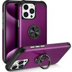 For iPhone 15 Pro Max L2 Rotating Ring Holder Magnetic Phone Case(Dark Purple)