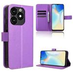 For itel A70 A665L Diamond Texture Leather Phone Case(Purple)