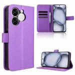 For itel A80 4G Diamond Texture Leather Phone Case(Purple)