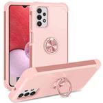 For Samsung Galaxy A13 4G / 5G / A32 5G L2 Rotating Ring Holder Magnetic Phone Case(Rose Gold)