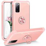 For Samsung Galaxy S20 FE L2 Rotating Ring Holder Magnetic Phone Case(Rose Gold)