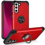 For Samsung Galaxy S21 5G L2 Rotating Ring Holder Magnetic Phone Case(Red)