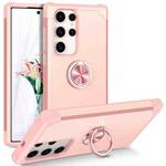 For Samsung Galaxy S23 Ultra 5G L2 Rotating Ring Holder Magnetic Phone Case(Rose Gold)