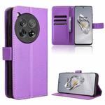 For OnePlus 12 Diamond Texture Leather Phone Case(Purple)