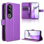 For OnePlus Nord CE4 5G Diamond Texture Leather Phone Case(Purple)