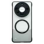 For Huawei Mate 60 Edgeless Magsafe Magnetic Frosted Transparent PC Phone Case(Black)