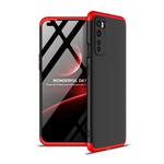 For OnePlus Nord GKK Three Stage Splicing Full Coverage PC Protective Case(Black Red)