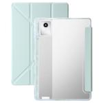 For Lenovo Tab M11 /Xiaoxin Pad 11 2024 Clear Acrylic Deformation Leather Tablet Case(Green)