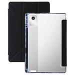 For Lenovo Xiaoxin Pad 11 2025 Clear Acrylic Deformation Leather Tablet Case(Black)