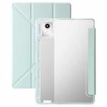For Lenovo Xiaoxin Pad 11 2025 Clear Acrylic Deformation Leather Tablet Case(Green)