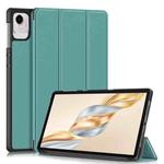 For Honor Pad X9a / X9 Pro Custer Pure Color 3-Fold Leather Tablet Case(Deep Green)
