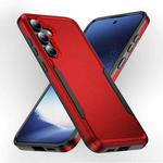 For Samsung Galaxy S24+ 5G Pioneer Armor Heavy Duty PC + TPU Phone Case(Red+Black)