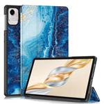 For Honor Pad X9a / X9 Pro Custer Painted 3-Fold Leather Tablet Case(Wave)