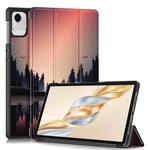 For Honor Pad X9a / X9 Pro Custer Painted 3-Fold Leather Tablet Case(Sunset)