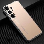 For Samsung Galaxy S24+ 5G Frosted Metal Phone Case(Gold)