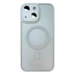 For iPhone 14 Skin Feel MagSafe Phone Case with Lens Film(White)