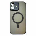 For iPhone 12 Skin Feel MagSafe Phone Case with Lens Film(Black)