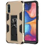 For Samsung Galaxy A10e Soldier Armor Shockproof TPU + PC Magnetic Protective Case with Holder(Gold)