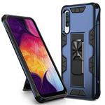For Samsung Galaxy A50 Soldier Armor Shockproof TPU + PC Magnetic Protective Case with Holder(Blue)