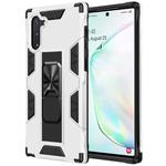 For Samsung Galaxy Note10 Soldier Armor Shockproof TPU + PC Magnetic Protective Case with Holder(White)