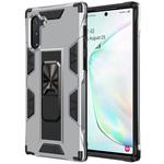For Samsung Galaxy Note10 Soldier Armor Shockproof TPU + PC Magnetic Protective Case with Holder(Silver)
