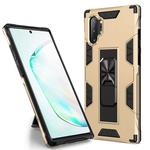 For Samsung Galaxy Note10+ Soldier Armor Shockproof TPU + PC Magnetic Protective Case with Holder(Gold)