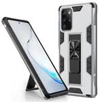 For Samsung Galaxy Note20 Soldier Armor Shockproof TPU + PC Magnetic Protective Case with Holder(Silver)