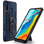 For Huawei P30 Lite Soldier Armor Shockproof TPU + PC Magnetic Protective Case with Holder(Blue)