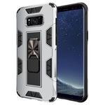 For Samsung Galaxy S8 Soldier Armor Shockproof TPU + PC Magnetic Protective Case with Holder(Silver)