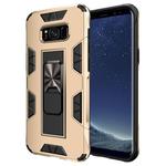 For Samsung Galaxy S8 Soldier Armor Shockproof TPU + PC Magnetic Protective Case with Holder(Gold)