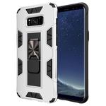 For Samsung Galaxy S8+ Soldier Armor Shockproof TPU + PC Magnetic Protective Case with Holder(White)