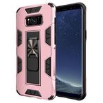 For Samsung Galaxy S8+ Soldier Armor Shockproof TPU + PC Magnetic Protective Case with Holder(Rose Gold)