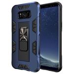 For Samsung Galaxy S8+ Soldier Armor Shockproof TPU + PC Magnetic Protective Case with Holder(Blue)