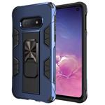 For Samsung Galaxy S10e Soldier Armor Shockproof TPU + PC Magnetic Protective Case with Holder(Blue)