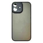 For iPhone 12 Skin Feel Phone Case with Lens Film(Black)