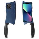 For iPhone 13 Simulated Kitchen Knife TPU + PC Phone Case(Blue)