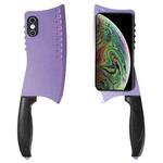 For iPhone X / XS Simulated Kitchen Knife TPU + PC Phone Case(Purple)