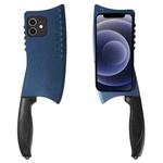 For iPhone 12 mini Simulated Kitchen Knife TPU + PC Phone Case(Blue)