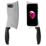 For iPhone SE 2022 / 2020 / 8 / 7 Simulated Kitchen Knife TPU + PC Phone Case(Silver)