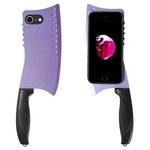 For iPhone SE 2022 / 2020 / 8 / 7 Simulated Kitchen Knife TPU + PC Phone Case(Purple)