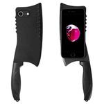 For iPhone SE 2022 / 2020 / 8 / 7 Simulated Kitchen Knife TPU + PC Phone Case(Black)